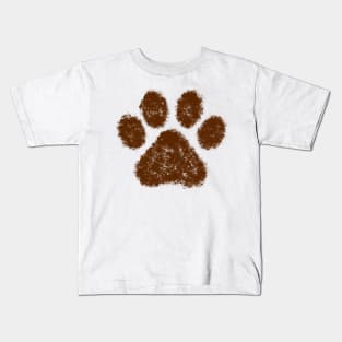 Muddy Animal Paw Print Kids T-Shirt